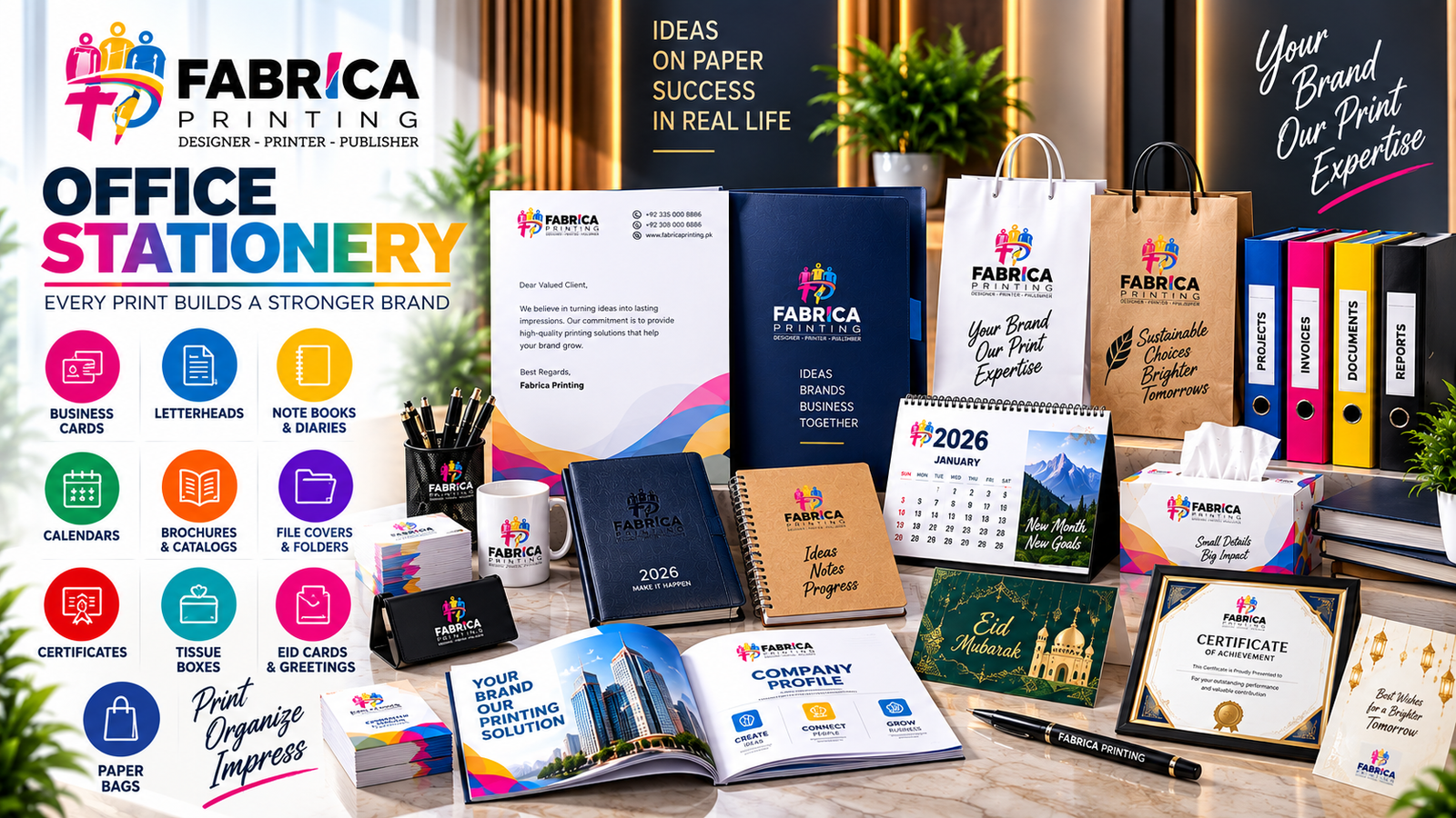 Office Stationery Printing by Fabrica Printing.
