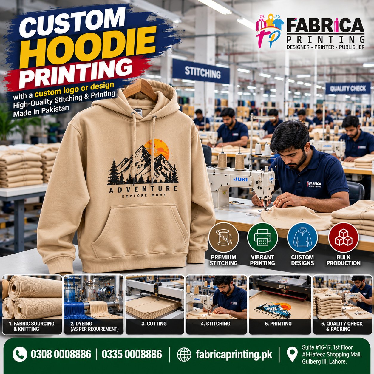 Hoodies Printing near me in Lahore, Pakistan